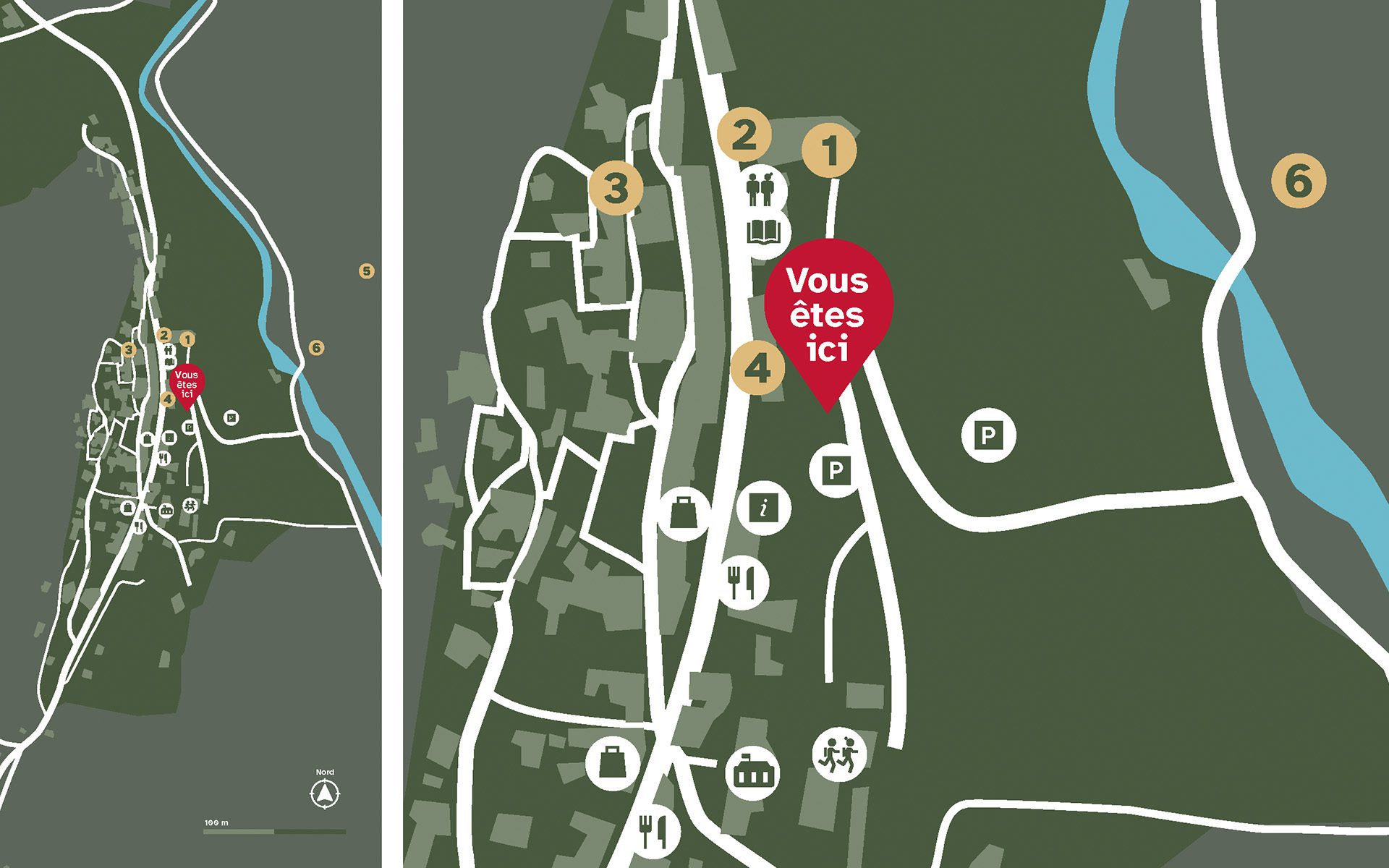 Cartographie de la commune de Lagorce visible sur le RIS